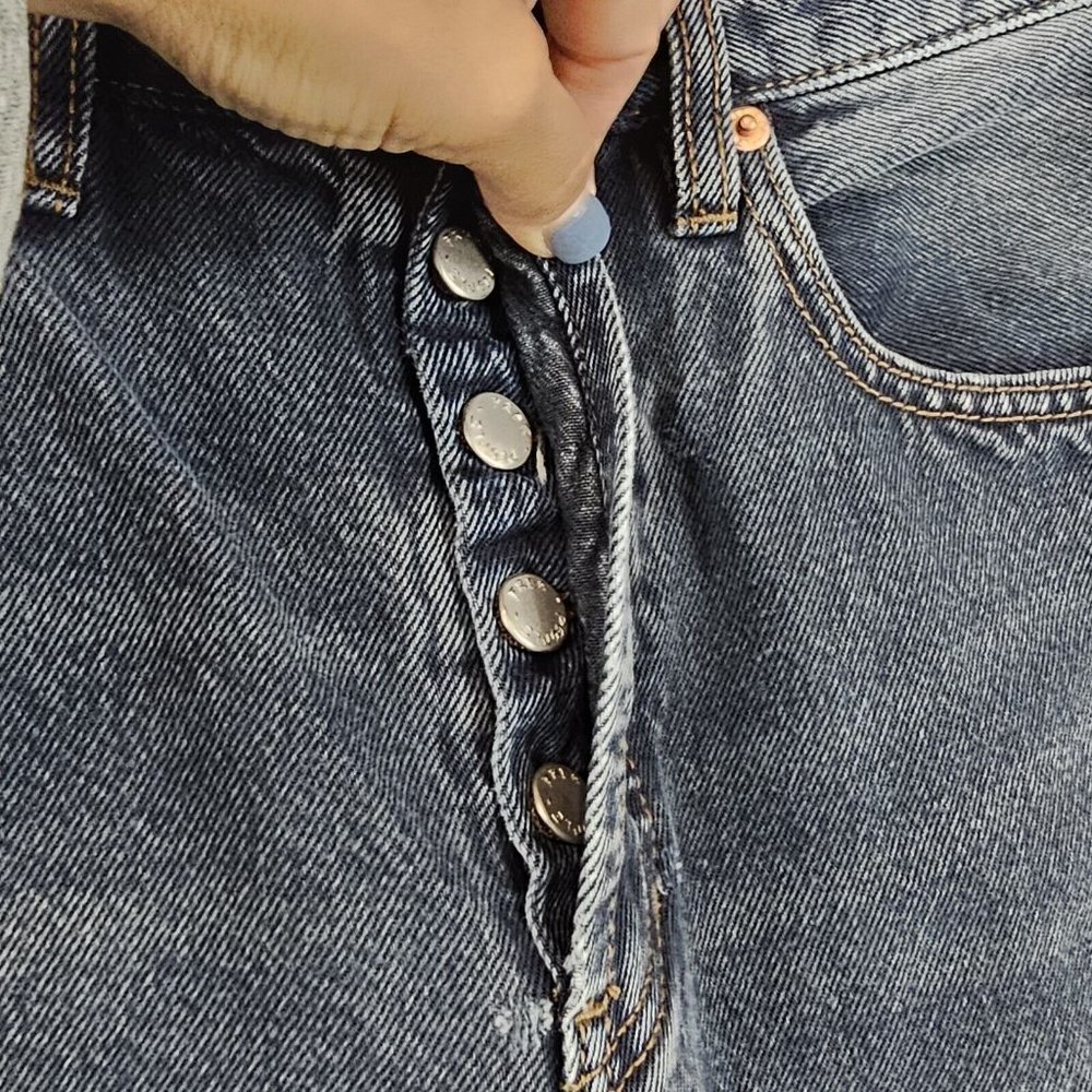 We The Free People Stella Jeans Womens 27 High Rise Boot Cut Button Fly Blue - Picture 6 of 13